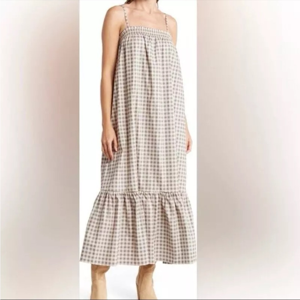 NWT WeWoreWhat SMOCKED MIDI size large